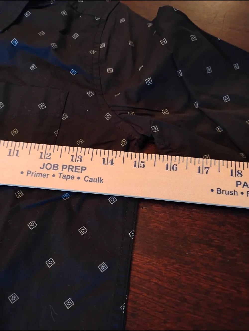 The Children's Place Navy Button-Down Shirt with Light Blue Diamond Print